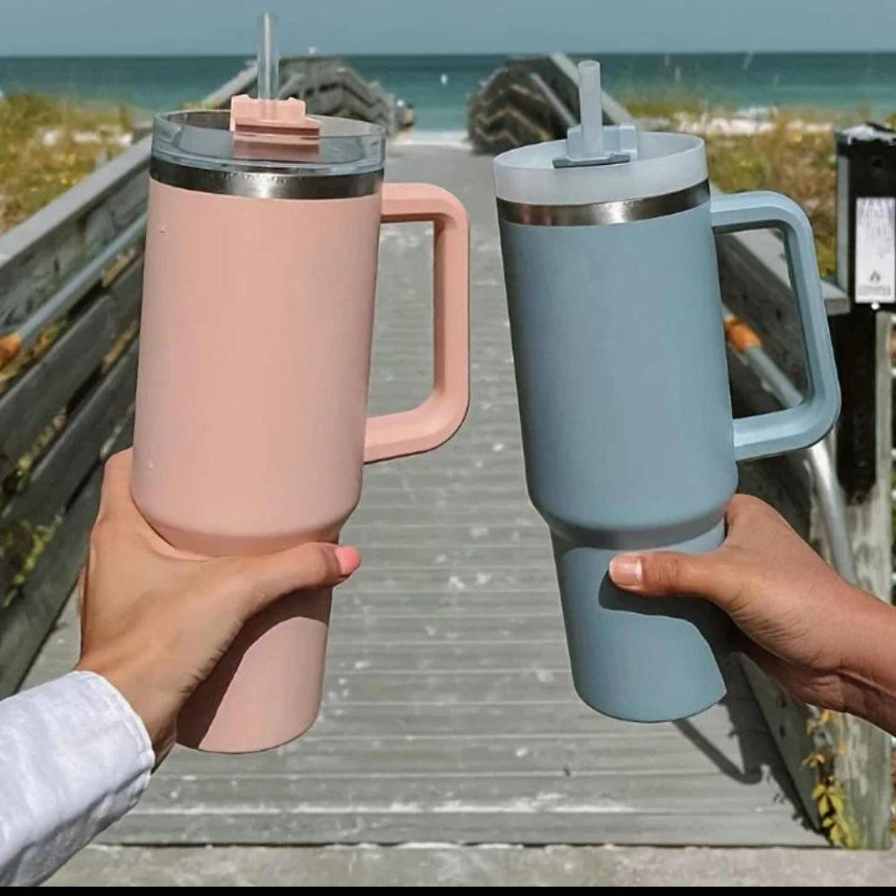 1200 ml Tumbler with Handle Straw