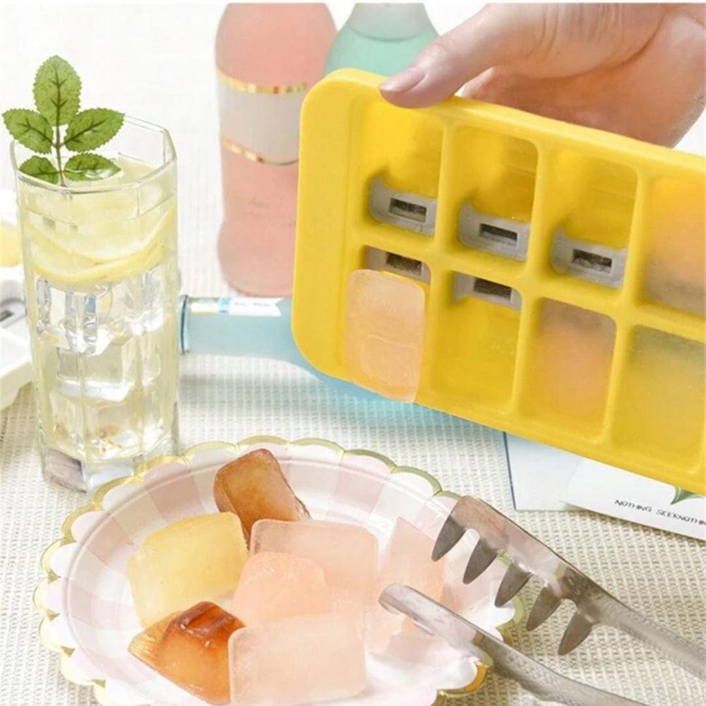 14 grid ice cube tray with lid