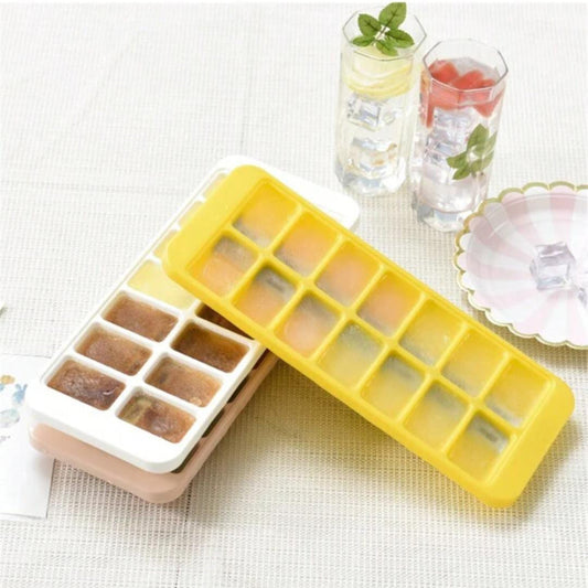 14 grid ice cube tray with lid