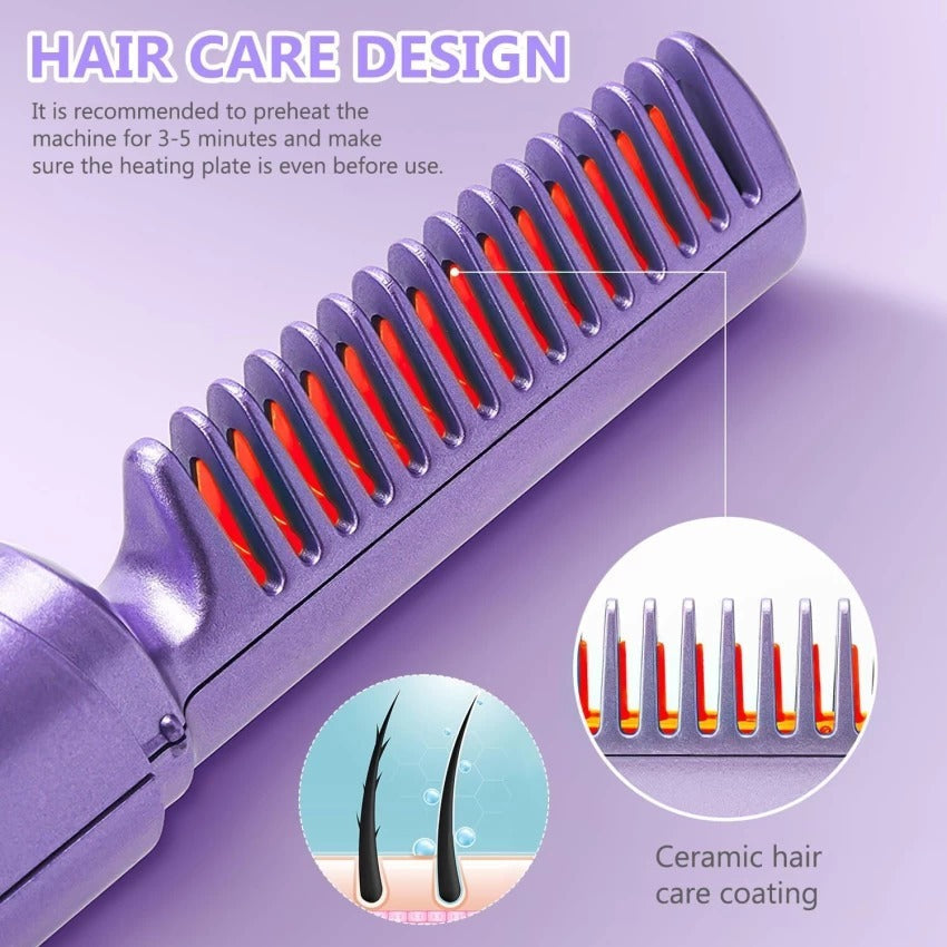2-in-1 Wireless Hair Hot Comb